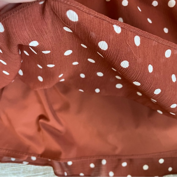 Madewell Smocked-Waist Mini Dress in Inkspot Dots | Size Small - Picture 6 of 7